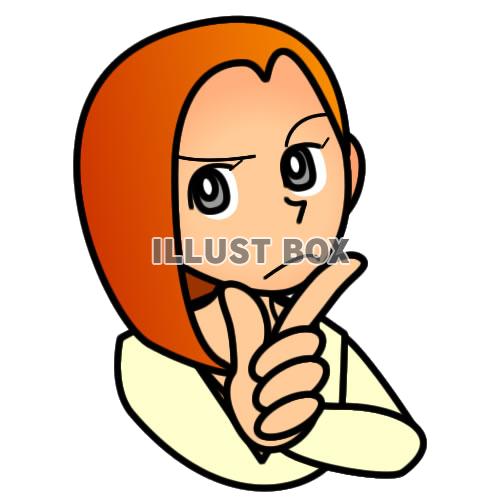 【透過png】困った顔の女性5