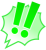 破裂フキダシのビックリマーク４【透過PNG】