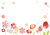 赤いお花の庭　透過PNG