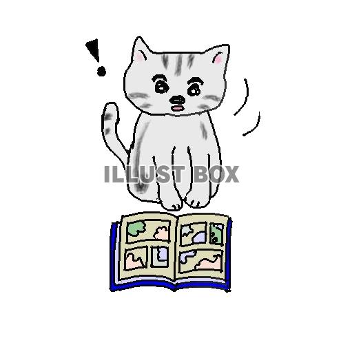 ねこまる・・・漫画を読む【透過】PNG