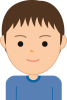 男の子の顔　表情１　透過png