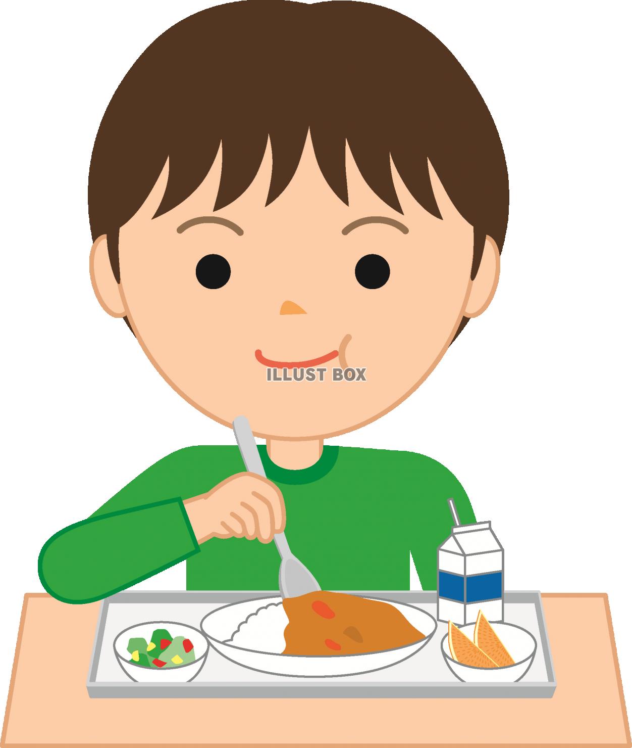 給食の時間１　透過png