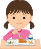 給食の時間３　透過png