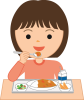 給食の時間４　透過png