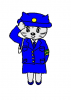 ねこまる・・・婦人警官になる【透過】PNG