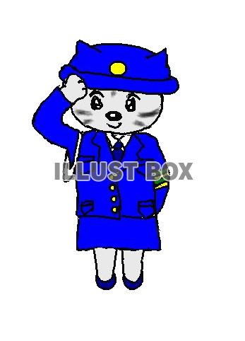 ねこまる・・・婦人警官になる【透過】PNG