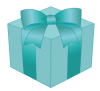 プレゼントの箱（ブルー）