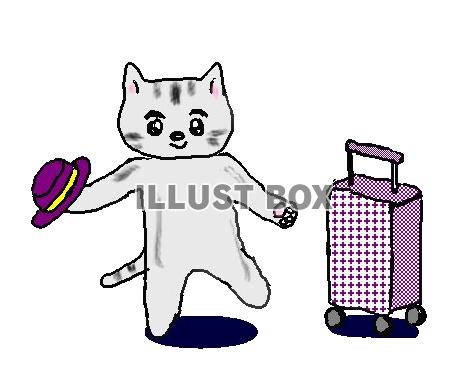 ねこまる・・・旅にでる【透過】PNG