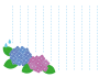 紫陽花フレーム（罫線入り）