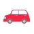車のイラスト（赤色）