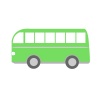 かわいい緑のバス