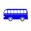 かわいい青いバス