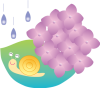 カタツムリと紫陽花