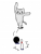 ねこまる・・・ボーリングをする【透過】PNG