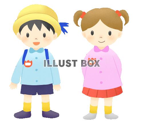 無料イラスト 幼稚園児の男の子 女の子 透過png