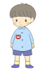 幼稚園児・男の子（透過PNG）