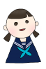 学生服の女の子・冬服　透過PNG