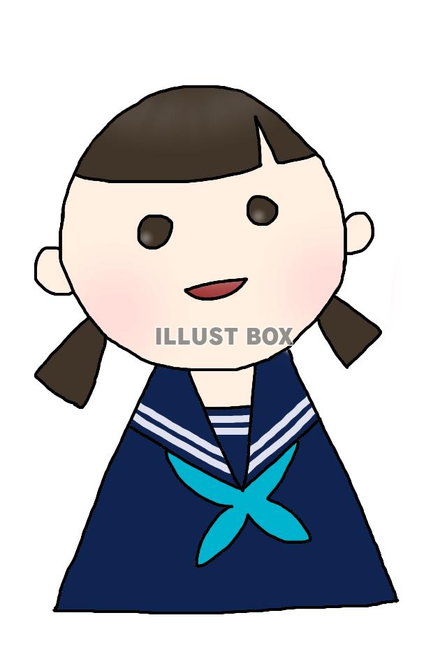 無料イラスト 学生服の女の子 冬服 透過png