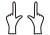 指の操作アイコン１A【透過PNG】
