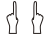 指の操作アイコン１B【透過PNG】