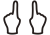 指の操作アイコン２B【透過PNG】