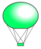【透過png】緑の気球10