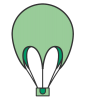【透過png】緑の気球1