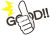 グッド　指アイコン４【透過PNG】