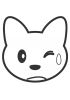 【透過png】ぬりえワンコ9