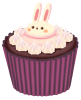【透過png】ウサギのカップケーキ