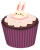 【透過png】ウサギのカップケーキ