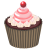 【透過png】チェリーのカップケーキ