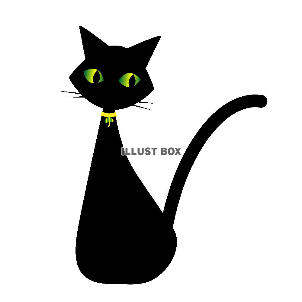 無料イラスト 黒猫 きのこの首輪