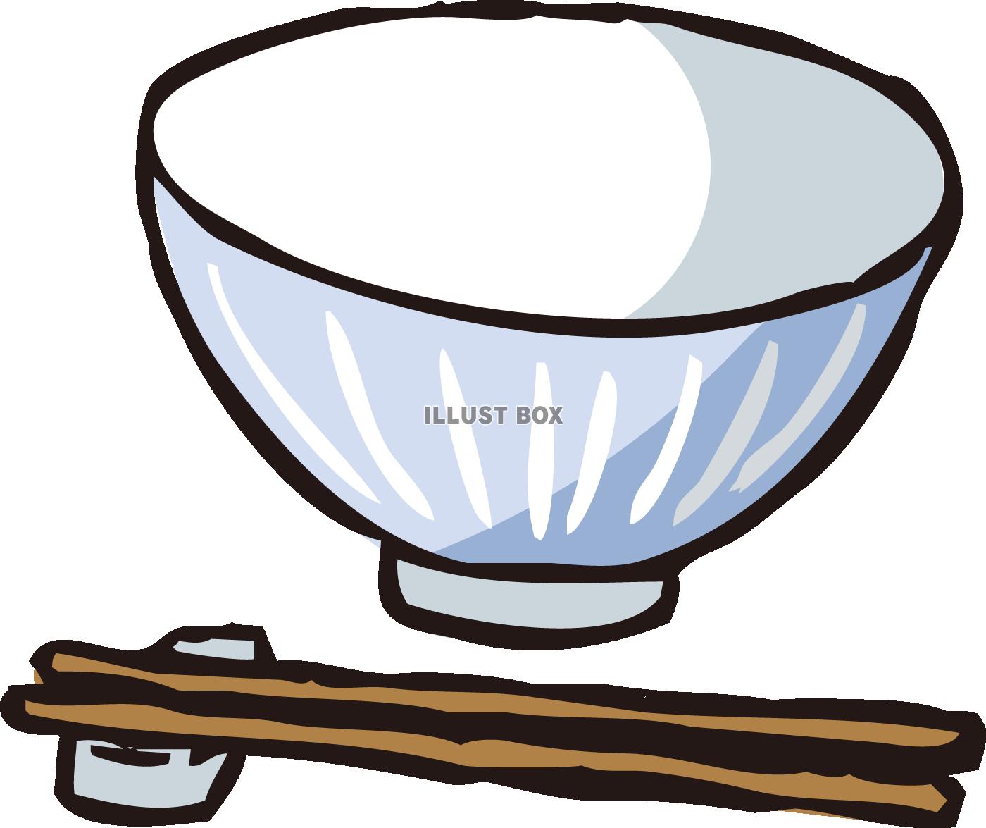 無料イラスト 茶碗と箸
