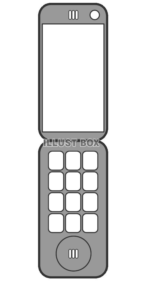 無料イラスト 透過png シンプルな携帯電話のイラスト8