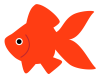 金魚のイラスト2　(透過PNG)