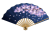 扇子のイラスト　(夜桜)　(透過PNG)