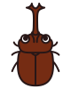 カブトムシのイラスト　(透過PNG)