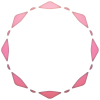 マル型飾り枠ソフト角ピンク