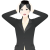 驚くOL・ビジネスウーマン（png・eps）
