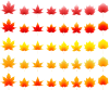 紅葉した楓の葉アイコンセット（png・CS4eps）