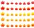 紅葉した楓の葉アイコンセット（png・CS4eps）
