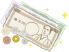 ラフなお金のアイコン（png・CSeps）