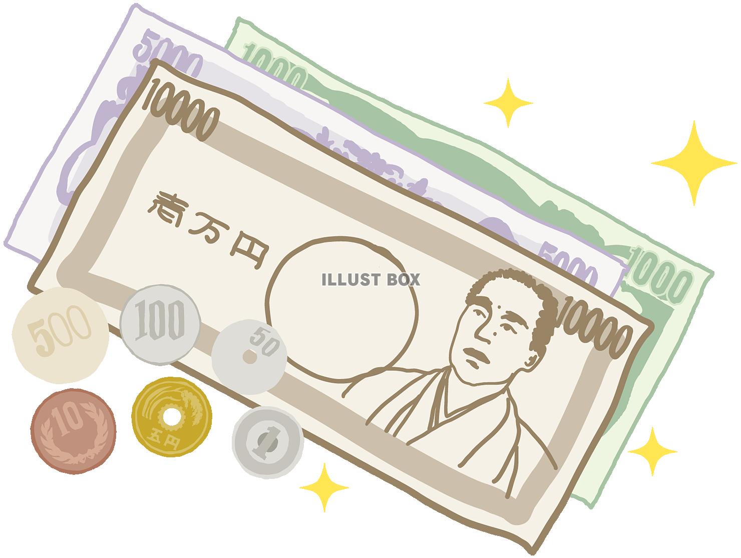 ラフなお金のアイコン（png・CSeps）