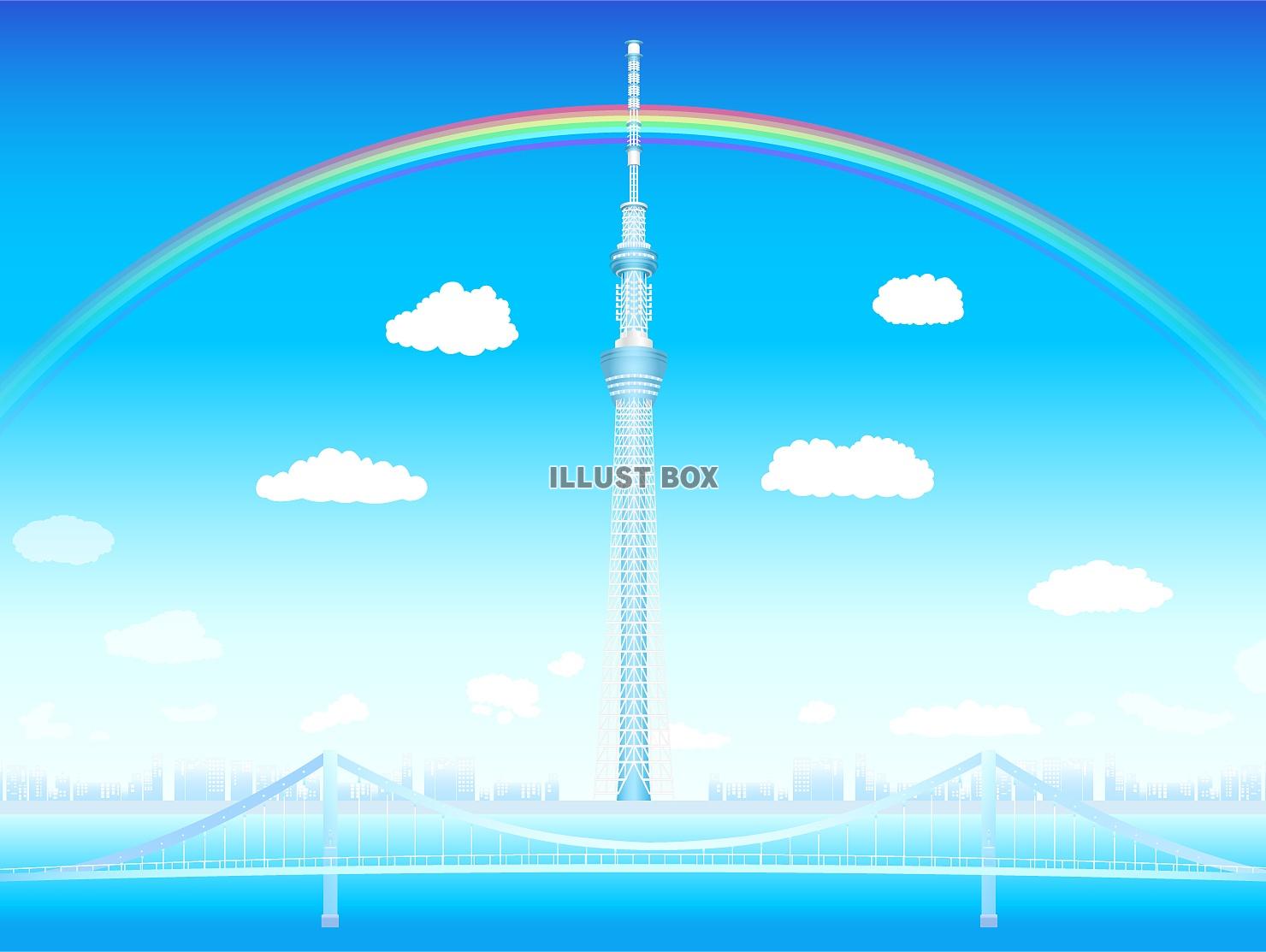 スカイツリーの背景（jpg・CS4eps）