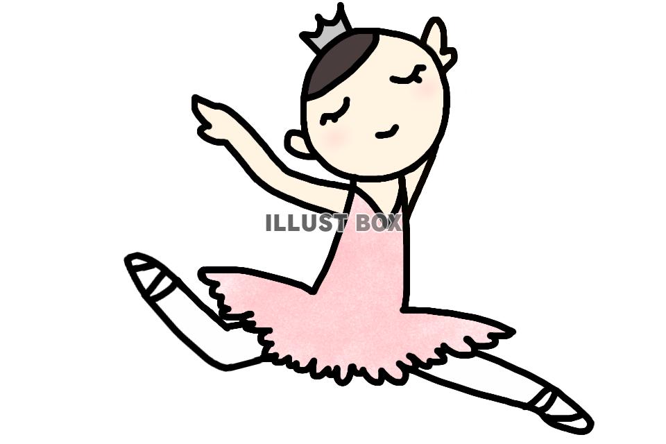 無料イラスト 踊るバレリーナ 透過png