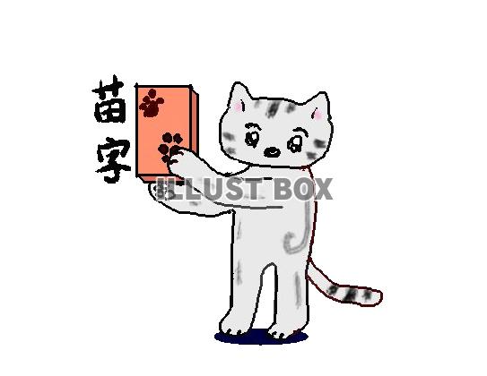 ねこまるの苗字はこれ？【透過】PNG