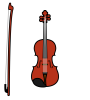 バイオリンのイラスト　(透過PNG)