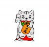 ねこまる・・・まねきねこになる【透過】PNG