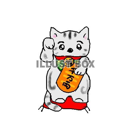 ねこまる・・・まねきねこになる【透過】PNG